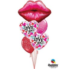 Bukiet 493 Big red Kissey Lips Qualatex #16451 46070-2 90570-2